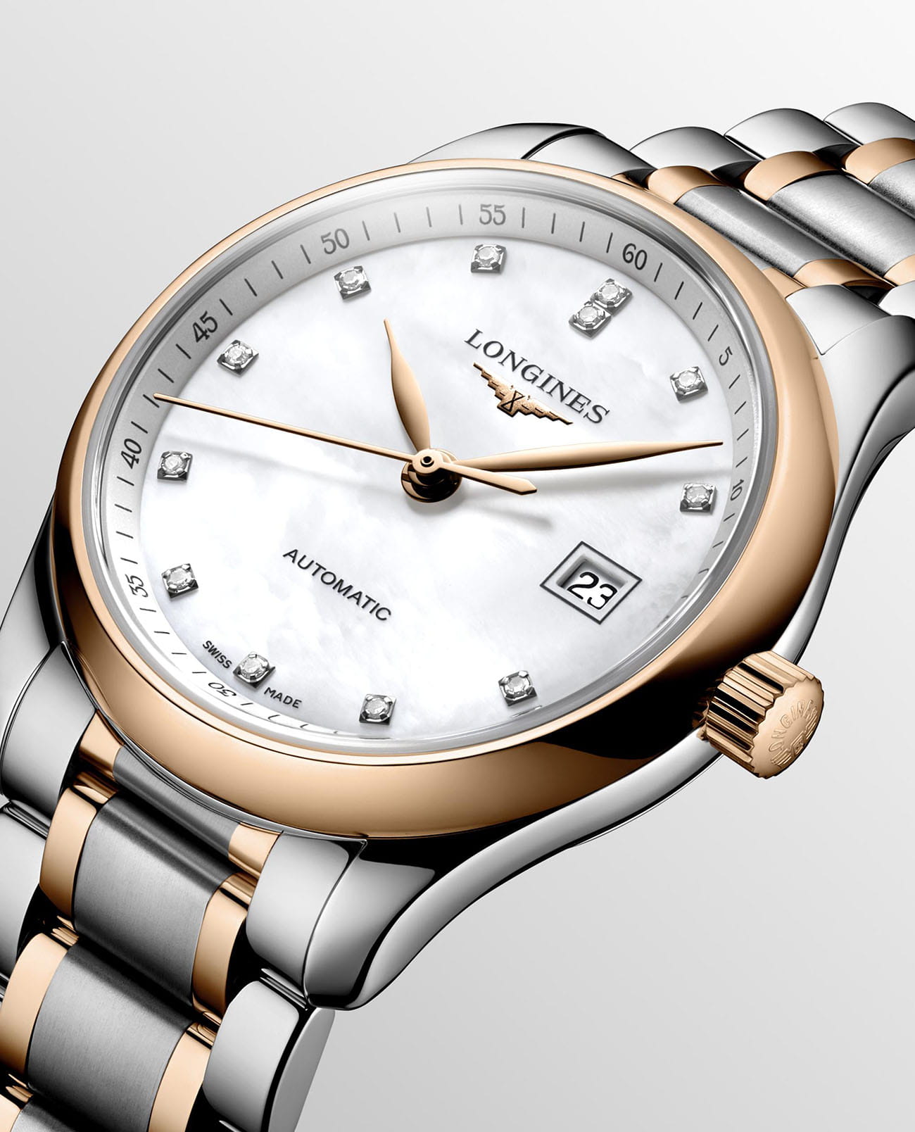 Longines Longines Master Collection L2.257.5.89.7 женские часы белый циферблат на запястье